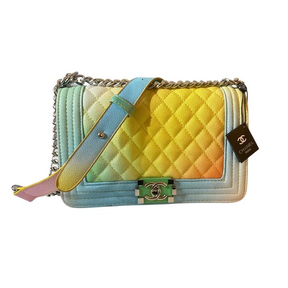 Source Unknown Handbags - Fashion Rainbow Quilted Shoulder Bag
